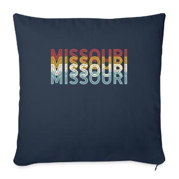 US 70s Retro State Vintage Missouri - Sofa pillowcase 17,3'' x 17,3'' (45 x 45 cm) - navy - Front