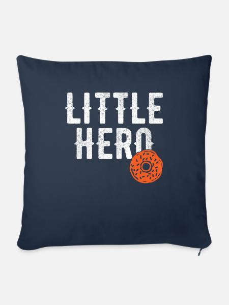 Kleiner Held - Süßer Donut - Sofakissenbezug 45 x 45 cm - Navy