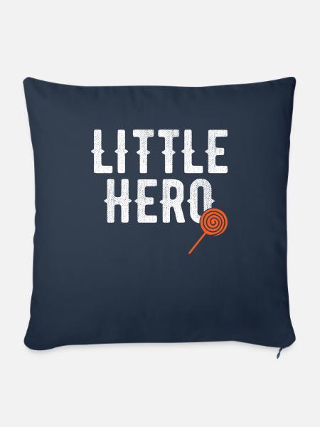 Kleiner Held - Süßes Essen Lollipop - Sofakissenbezug 45 x 45 cm - Navy