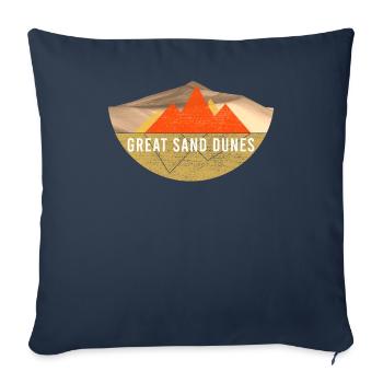 Démodé - Parc national des Grandes Dunes de Sable - Housse de coussin décorative 45 x 45 cm - bleu marine - Devant