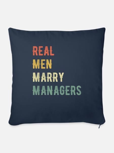 Echte Männer Heiraten Manager - Sofakissenbezug 45 x 45 cm - Navy