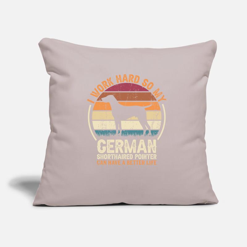 Hard Work - Retro German Pointer Sofa pillowcase 17,3'' x 17,3'' (45 x 45 cm)