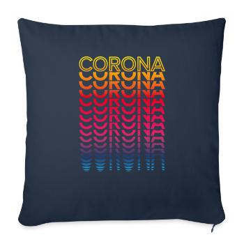 Retro Nostalgic USA City - Rainbow Corona - Sofa pillowcase 17,3'' x 17,3'' (45 x 45 cm) - navy - Front