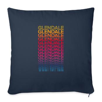 Retro Nostalgic USA City - Rainbow Glendale - Sofa pillowcase 17,3'' x 17,3'' (45 x 45 cm) - navy - Front