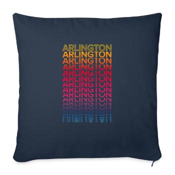 Retro Nostalgic USA City - Rainbow Arlington - Sofa pillowcase 17,3'' x 17,3'' (45 x 45 cm) - navy - Front