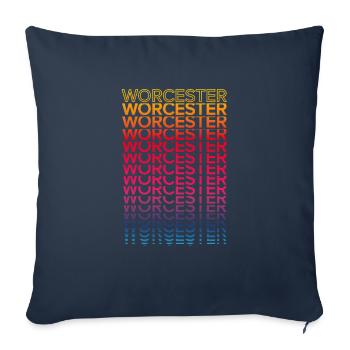 Retro Nostalgic USA City - Rainbow Worcester - Sofa pillowcase 17,3'' x 17,3'' (45 x 45 cm) - navy - Front
