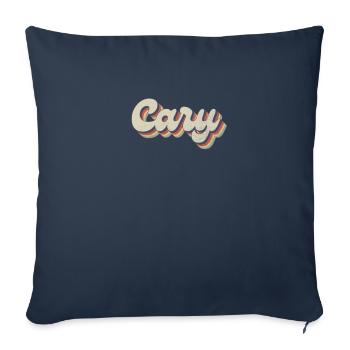 Nostalgic 70s USA City - Vintage Cary - Sofa pillowcase 17,3'' x 17,3'' (45 x 45 cm) - navy - Front