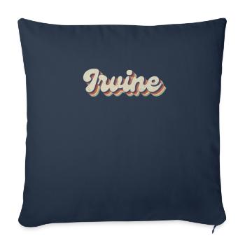 Nostalgique des années 70 USA City - Vintage Irvine - Housse de coussin décorative 45 x 45 cm - bleu marine - Devant