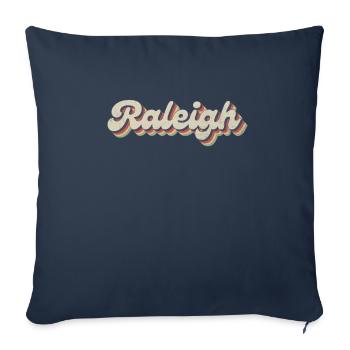 Nostalgic 70s USA City - Vintage Raleigh - Sofa pillowcase 17,3'' x 17,3'' (45 x 45 cm) - navy - Front