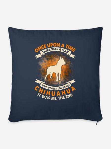 Einmal - Chihuahua - Sofakissenbezug 45 x 45 cm - Navy