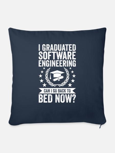 Ich Habe Software Engineering Abgeschlossen - Sofakissenbezug 45 x 45 cm - Navy
