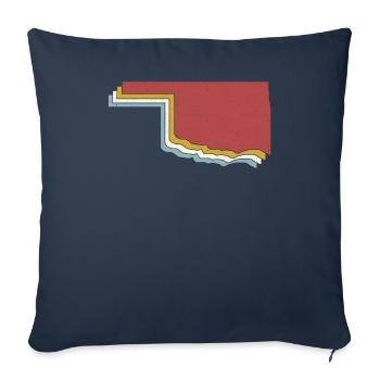 USA State - Vintage Map Oklahoma - Sofakissenbezug 45 x 45 cm - Navy - Vorne