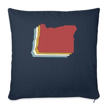 USA State - Vintage Map Oregon - Sofa pillowcase 17,3'' x 17,3'' (45 x 45 cm) - navy - Front