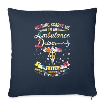 Nothing scares me - ambulance driver - Sofa pillowcase 17,3'' x 17,3'' (45 x 45 cm) - navy - Front