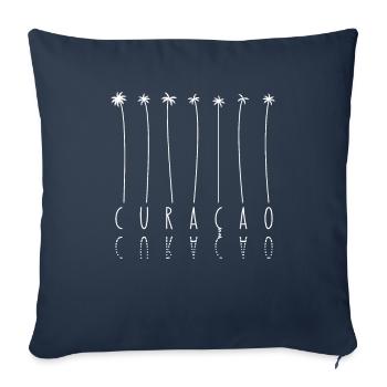 Palm Holiday - Island Curaçao - Sofa pillowcase 17,3'' x 17,3'' (45 x 45 cm) - navy - Front