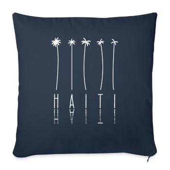 Palm Tree Vacation - Haiti Island - Sofa pillowcase 17,3'' x 17,3'' (45 x 45 cm) - navy - Front