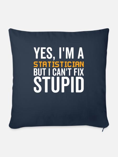 Dumm - Statistiker - Sofakissenbezug 45 x 45 cm - Navy