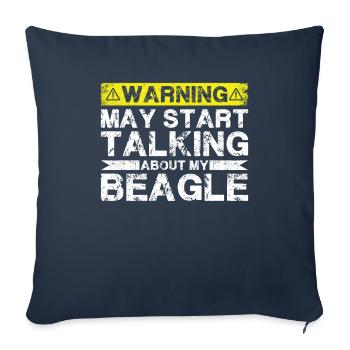 Speaking of beagles - Sofa pillowcase 17,3'' x 17,3'' (45 x 45 cm) - navy - Front