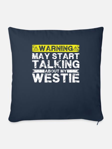 Apropos Westie - Sofakissenbezug 45 x 45 cm - Navy