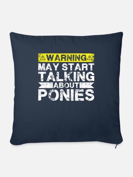Apropos Ponys - Sofakissenbezug 45 x 45 cm - Navy