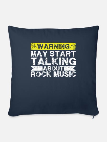 Über Rockmusik Sprechen - Sofakissenbezug 45 x 45 cm - Navy