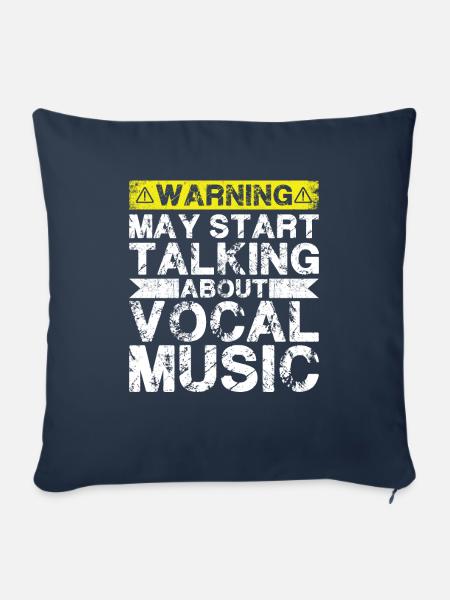 Apropos Vokalmusik - Sofakissenbezug 45 x 45 cm - Navy