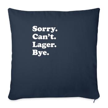 Sorry, Can't Bye - Lager - Sofa pillowcase 17,3'' x 17,3'' (45 x 45 cm) - navy - Front