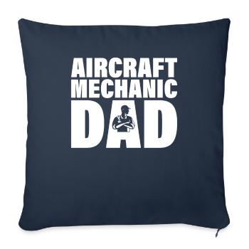 Job - Father of Aircraft Mechanic - Sofa pillowcase 17,3'' x 17,3'' (45 x 45 cm) - navy - Front