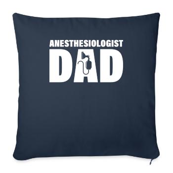Job - Papa anesthésiste - Housse de coussin décorative 45 x 45 cm - bleu marine - Devant