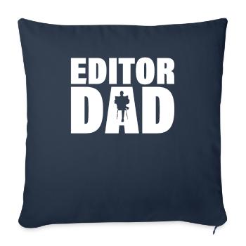 Job - Père éditeur - Housse de coussin décorative 45 x 45 cm - bleu marine - Devant