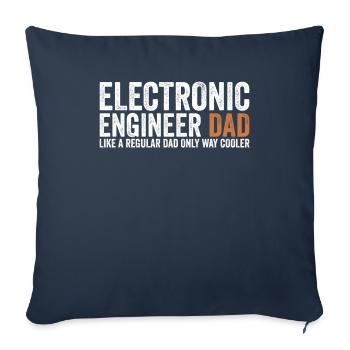 Dad - Electronics technician - Sofa pillowcase 17,3'' x 17,3'' (45 x 45 cm) - navy - Front