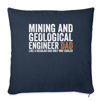 Father - Geological mining engineer - Sofa pillowcase 17,3'' x 17,3'' (45 x 45 cm) - navy - Front