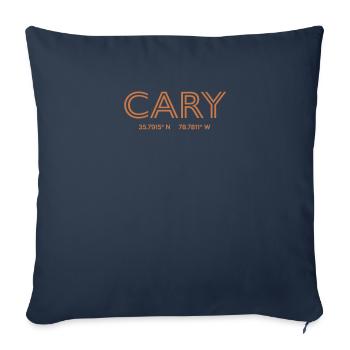 USA City Coordinates - Cary - Sofa pillowcase 17,3'' x 17,3'' (45 x 45 cm) - navy - Front