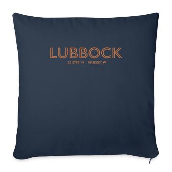 USA City Coordinates - Lubbock - Sofa pillowcase 17,3'' x 17,3'' (45 x 45 cm) - navy - Front