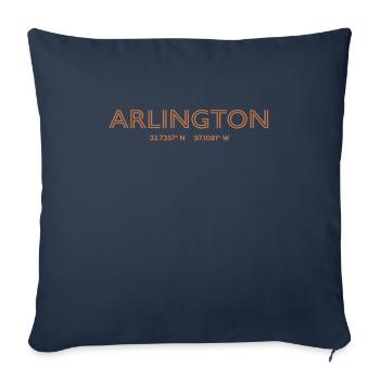USA City Coordinates - Arlington - Sofa pillowcase 17,3'' x 17,3'' (45 x 45 cm) - navy - Front