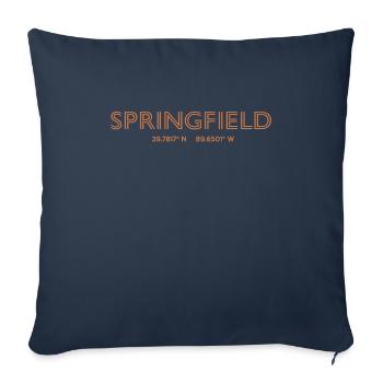 USA City Coordinates - Springfield - Sofa pillowcase 17,3'' x 17,3'' (45 x 45 cm) - navy - Front