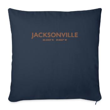 USA City Coordinates - Jacksonville - Sofa pillowcase 17,3'' x 17,3'' (45 x 45 cm) - navy - Front