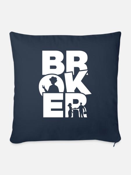 Beruf Arbeit - Makler - Sofakissenbezug 45 x 45 cm - Navy