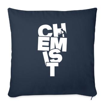 Profession Job Work - Chemist - Sofa pillowcase 17,3'' x 17,3'' (45 x 45 cm) - navy - Front