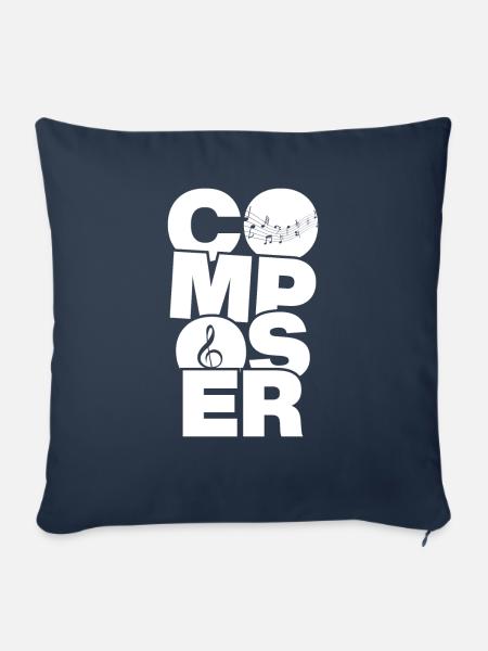 Beruf Job Arbeit - Komponist - Sofakissenbezug 45 x 45 cm - Navy