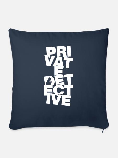 Berufsarbeitsarbeit - Privatdetektiv - Sofakissenbezug 45 x 45 cm - Navy