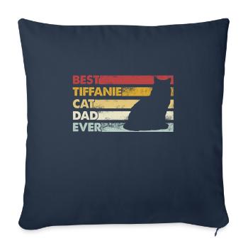 Best Father Ever - Tiffanie Cat - Sofa pillowcase 17,3'' x 17,3'' (45 x 45 cm) - navy - Front