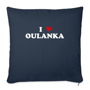 Heart National Park Finland - I love Oulanka - Sofa pillowcase 17,3'' x 17,3'' (45 x 45 cm) - navy - Front