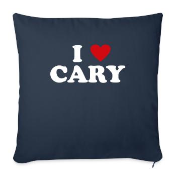 Heart USA City - I Love Cary - Sofa pillowcase 17,3'' x 17,3'' (45 x 45 cm) - navy - Front