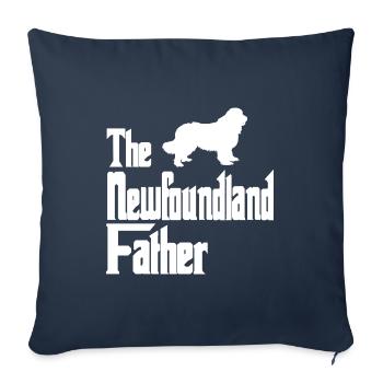 Newfoundland T Shirt Dogs Daddy - Sofa pillowcase 17,3'' x 17,3'' (45 x 45 cm) - navy - Front