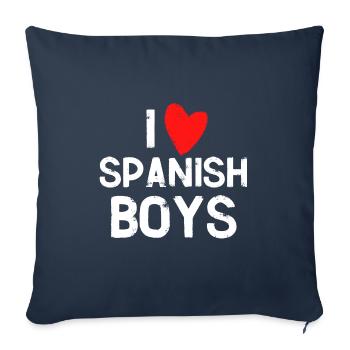 Ich liebe spanische Jungs - Sofakissenbezug 45 x 45 cm - Navy - Vorne