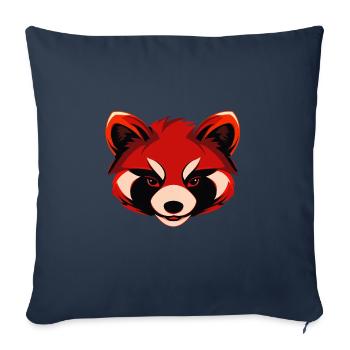 Red Panda Low Poly Art Design - Housse de coussin décorative 45 x 45 cm - bleu marine - Devant