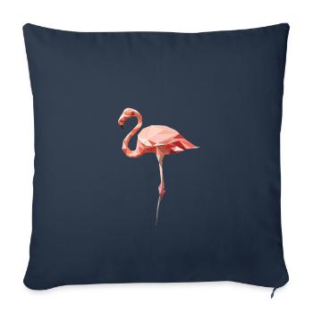 Flamants roses FVA magnetoscope - Housse de coussin décorative 45 x 45 cm - bleu marine - Devant