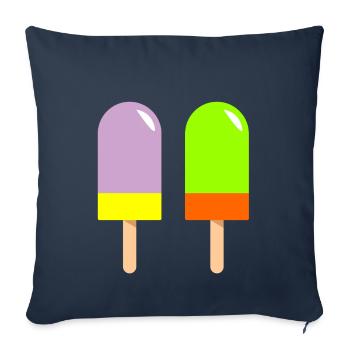 ice cream ice cream restaurant ice cream sundae134 - Sofa pillowcase 17,3'' x 17,3'' (45 x 45 cm) - navy - Front