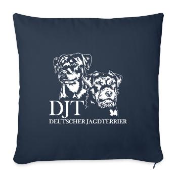 German Hunting Terrier Hunting Dogs Portrait Wilsigns - Sofa pillowcase 17,3'' x 17,3'' (45 x 45 cm) - navy - Front